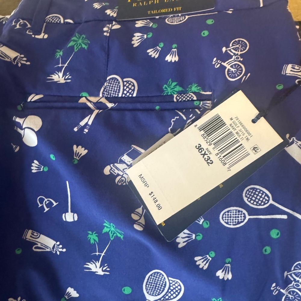 Ralph Lauren Blue Sports Print Shorts